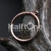 Rose Gold Gem Top Bendable Steel Nose Hoop