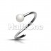 Pearl Bead Bendable Steel Nose Hoop