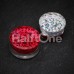 Double Sided Holographic Glitter Double Flared Ear Gauge Plug
