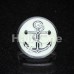 Glow in the Dark Anchor Enamel Embossed Double Flared Ear Gauge Plug