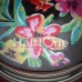 Hawaiian Flower Print Acrylic UV Double Flared Ear Gauge Plug
