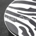 Zebra Plate Hollow Back Single Flared Ear Gauge Plug