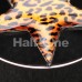 Leopard Star Hollow Double Flared Steel Ear Gauge Plug