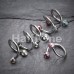 Aurora Gem Ball Steel Twist Spiral Ring