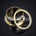 Gold Plated Screw-Fit Ear Gauge Tunnel Plug
