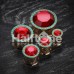 Golden Sparkle Turquoise Ear Gauge Plug Golden Sparkle Turquoise Ear Gauge Plug