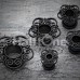 Blackline Floral Filigree Single Flared Tunnel Plug
