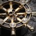 Golden Pirate Ship Anchor Wheel Ear Gauge Plug